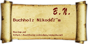 Buchholz Nikodém névjegykártya